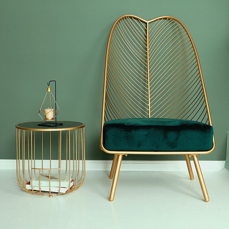 Contemporary Round Top Cocktail Table with Frame Base in Iron Clearhalo 'Coffee & Accent Tables' 'Coffee Tables' 'coffee_tables' 'furn' 'furn_coffee_tables' 'Furniture' 'Living Room Furniture' 1200x1200_e6dce71d-8822-4292-b115-f324a8989af1