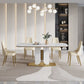 Luxury Sintered Stone Top Dining Set 1/4/5/7 Pieces Rectangle Kitchen Table with Chairs Clearhalo 'Dining Room Sets' 'Dining Tables & Seating' 'dining_room_set' 'furn' 'furn_dining_room_set' 'Furniture' 'furniture_dining_room_set' 'Kitchen & Dining Furniture' 1200x1200_e6df3a77-be89-4387-9cd4-050cd652fa8d