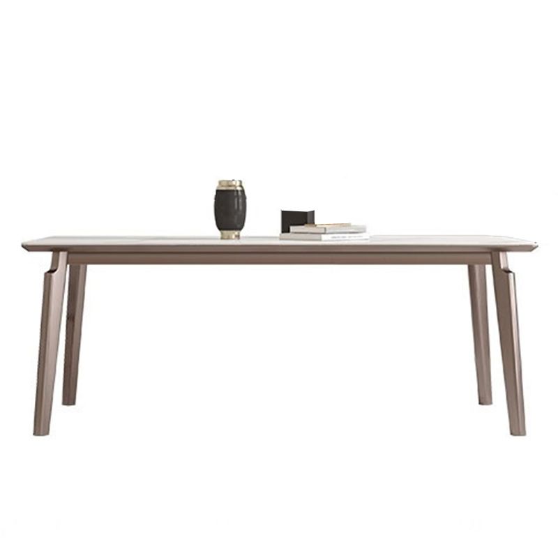 Contemporary Style 1/2/4/5/7 Pieces Dining Chairs Set Rectangle Stone Furniture in White