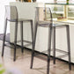 Contemporary Acrylic Armless Low Back Bar Stool with Footrest
