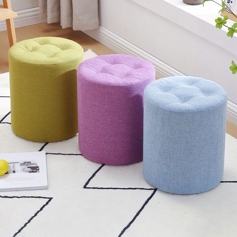 Stoffzylinderform Pouf Pure Color Tufted Contemporary Fade Resistant Pouf