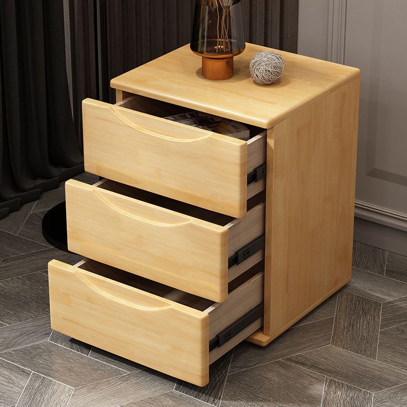 3 Drawers Contemporary Accent Table Nightstand Antique Finish Nightstand
