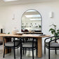 Modern Pine Wood Dining Table Oval Wooden Table with Double Pedestal