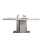 Glam Style Dining Rectangle Table Sintered Stone Table with Metal Legs for Home Use Clearhalo 'Dining Tables & Seating' 'Dining Tables' 'dining_table' 'furn' 'furn_dining_table' 'Furniture' 'Kitchen & Dining Furniture' 1200x1200_e6e567f5-df7e-45fd-abe6-0f4f71dd939a