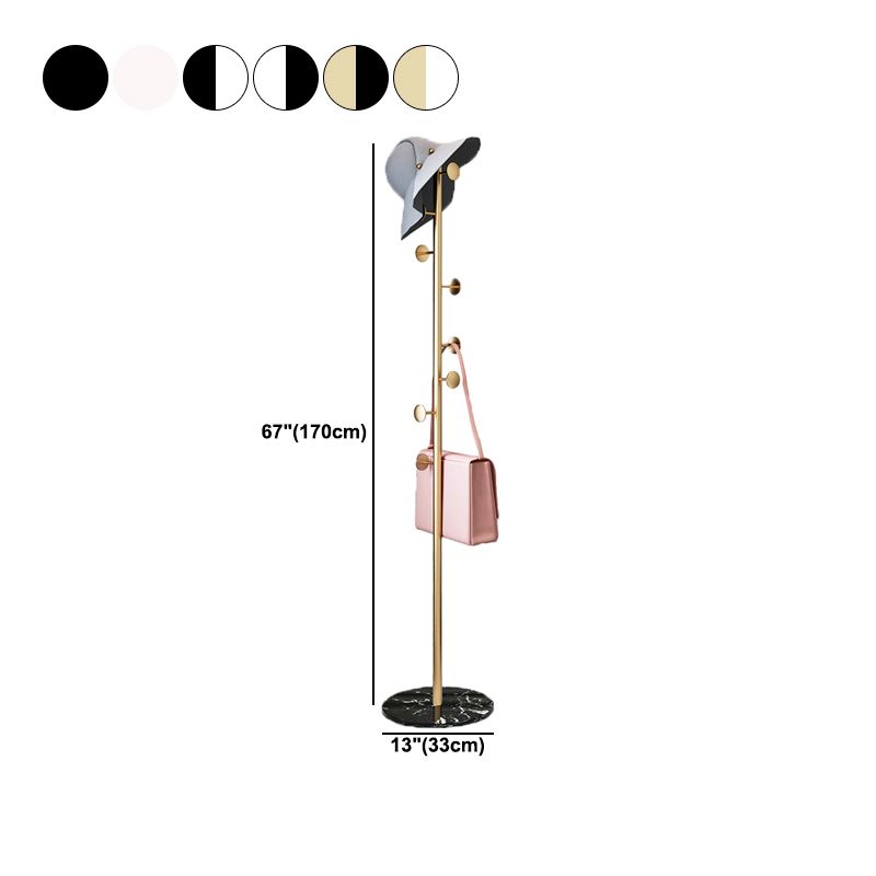 Metal Hall Tree Free Standing Entryway Kit Changer con ganchos