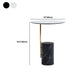 Contemporary Pedestal End Table Round Glass Top Side End Table