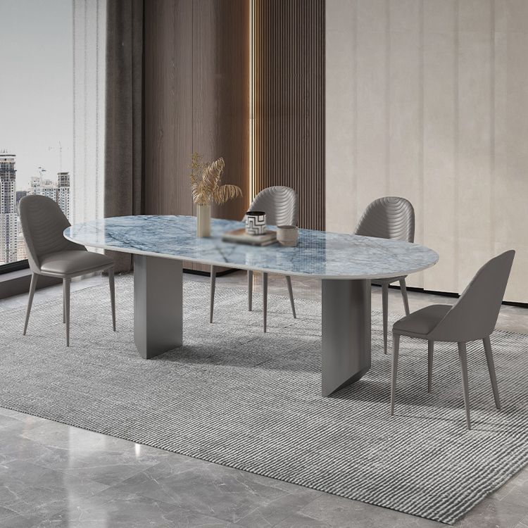 Contemporary 1/3/4/5/7 Pieces Dining Set Oval Shape Dining Room Table Set Clearhalo 'Dining Room Sets' 'Dining Tables & Seating' 'dining_room_set' 'furn' 'furn_dining_room_set' 'Furniture' 'furniture_dining_room_set' 'Kitchen & Dining Furniture' 'kitchen&dining_furn' 'kitchen' 1200x1200_e6eb4b30-ee78-40ac-ae84-9e8de6aa3827
