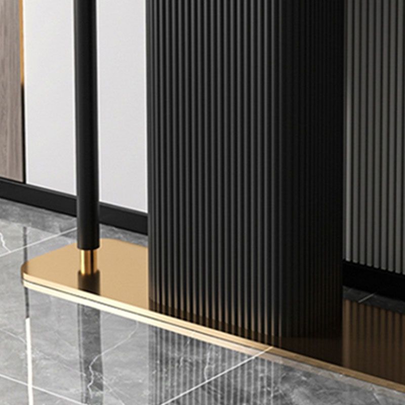 Tabella della console ovale moderna Tabella di divano console in bianco in bianco/nero