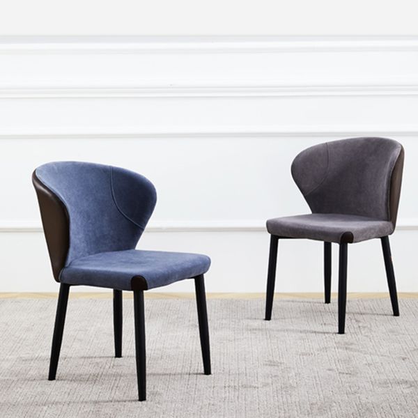 Matte Finish Contemporary Dining Side Chair Leather Wingback Dining Chair Clearhalo ' kitchen&dining_furn' 'Dining Chairs' 'Dining Tables & Seating' 'dining_chair' 'furn' 'furn_dining_chair' 'Furniture' 'furniture_dining_chair' 'Kitchen & Dining Furniture' 'kitchen' 1200x1200_e6ecf1a1-928a-48b0-a793-a530a28484f8