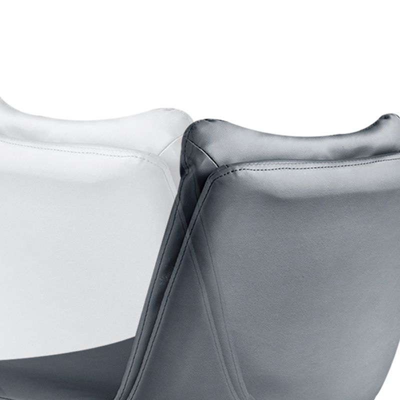 Scandinavian Metal Stool Faux Leather Upholstered Counter Stool in Matte Finish Clearhalo 'Bar Furniture' 'Bar Stools' 'bar_stools' 'furn' 'furn_bar_stools' 'Furniture' 'Kitchen & Dining Furniture' 1200x1200_e6ed770b-f74f-4255-96d7-0b1391992ff7