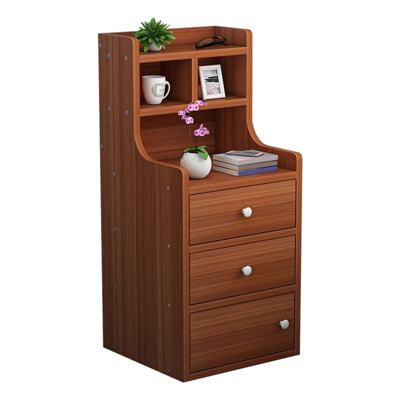 Wooden Bedside Cabinet Modern Style Minimalist Bedside Table with Drawers Clearhalo 'Bedroom Furniture' 'furn' 'furn_night_stand' 'Furniture' 'night_stand' 'Nightstands' 1200x1200_e6eecd7b-ae0e-4eef-a91f-a826e8c626a3