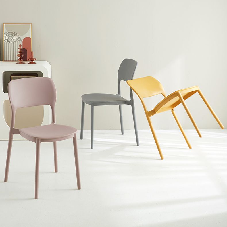 Scandinavian Plastic Kitchen Dining Side Chair Open Back Chair Clearhalo 'Dining Chairs' 'Dining Tables & Seating' 'dining_chair' 'furn' 'furn_dining_chair' 'Furniture' 'furniture_dining_chair' 'Kitchen & Dining Furniture' 1200x1200_e6eef8c6-2712-4964-bbd5-87afd8a0effe