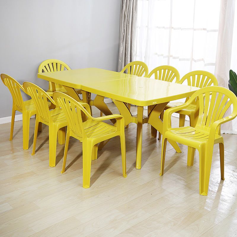 Modern Home Dining Arm Chairs Plastic Stackable Windsor Dining Armchairs Clearhalo ' kitchen&dining_furn' 'Dining Chairs' 'Dining Tables & Seating' 'dining_chair' 'furn' 'furn_dining_chair' 'Furniture' 'furniture_dining_chair' 'Kitchen & Dining Furniture' 'kitchen' 1200x1200_e6f01e0d-e4a0-4b72-b4e7-6e93c9506df9