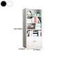 Closed Back Metal Bookshelf Modern Rectangle Storage Standard Bookshelf