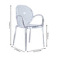 Modern Transparent Plastic Solid Back Side Chair 34"H Dining Chair for Restaurant Clearhalo ' kitchen&dining_furn' 'Dining Chairs' 'Dining Tables & Seating' 'dining_chair' 'furn' 'furn_dining_chair' 'Furniture' 'furniture_dining_chair' 'Kitchen & Dining Furniture' 'kitchen' 1200x1200_e6f3e11b-11d2-432c-9a86-23dd50c7960c