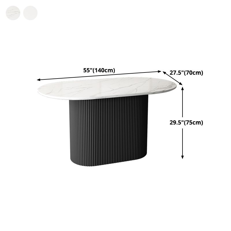 Oval White Tone Dining Table Luxury Pedestal Table for Dining Room Clearhalo ' dining_table' 'Dining Tables & Seating' 'Dining Tables' 'furn' 'furn_dining_table' 'Furniture' 'furniture_dining_table' 'Kitchen & Dining Furniture' 'kitchen&dining_furn' 'kitchen' 'kitchen_dining_table' 1200x1200_e6f419af-7f49-48d9-ba6a-d19c8264a1ef