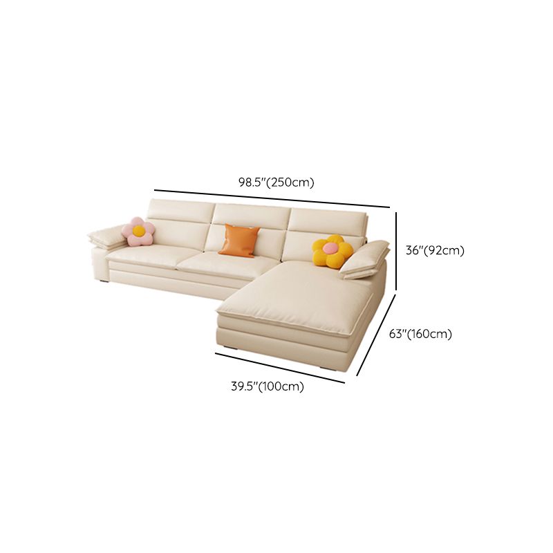 Sofá con durmiente de cuero sintético contemporáneo en la almohada blanca con los brazos del sofá cama