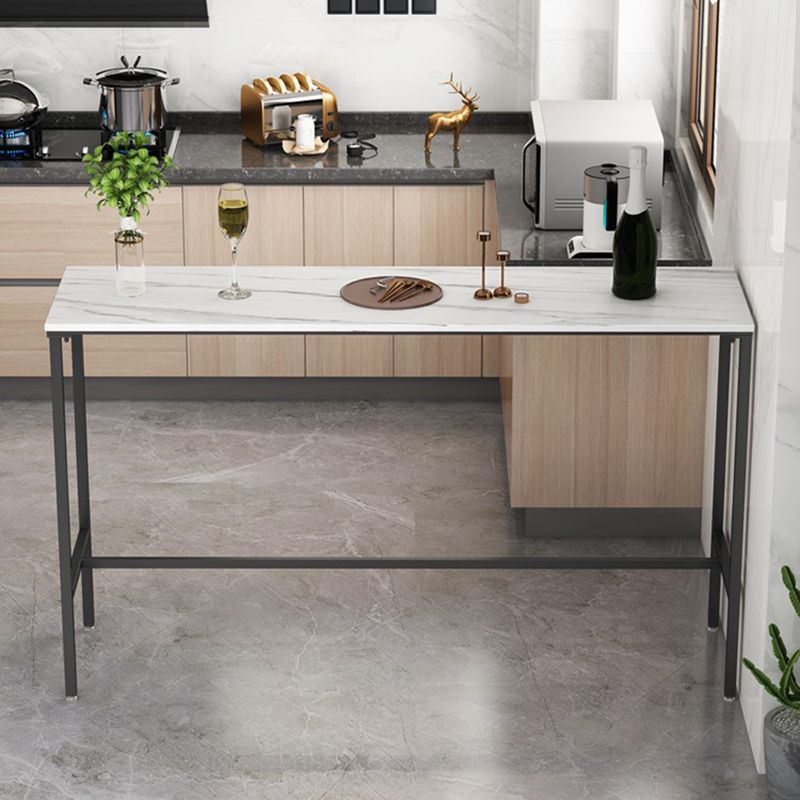 Mesa de comedor de acento de bistro de piedra moderna