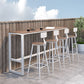 Rectangle Brown Top Bar Table Trestle Base Dining Table for Coffee Room Clearhalo 'Bar Furniture' 'Bar Tables' 'bar_tables' 'furn' 'furn_bar_tables' 'Furniture' 'Kitchen & Dining Furniture' 1200x1200_e6f7648a-4249-4b48-aa96-4fa81ccca529