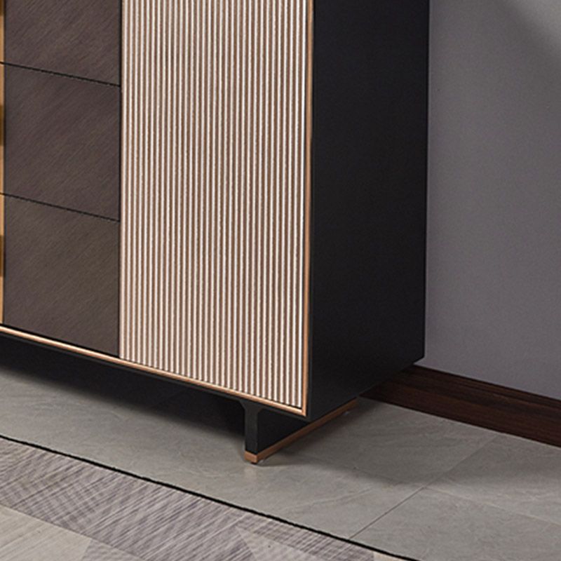 Gabinetto di sideboard in legno massiccio con cassetti moderno server da pranzo