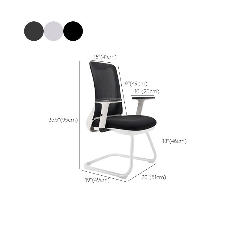 Silla de oficina moderna Armas fijas Tapizadas sin silla angustiante