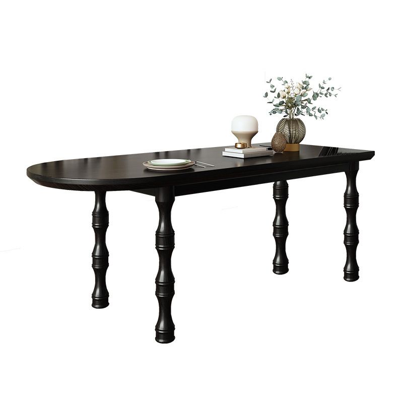 Moderne eetkamer eettafel houten eettafel met 4 poten in zwart