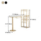 Stone Top Bar Dining Table Traditional Luxury Bar Table with Double Pedestal Base Clearhalo 'Bar Furniture' 'Bar Tables' 'bar_tables' 'Furniture' 'furniture_bar_tables' 'Kitchen & Dining Furniture' 1200x1200_e6fa0dff-6f46-4c34-9993-bac3bde638fc