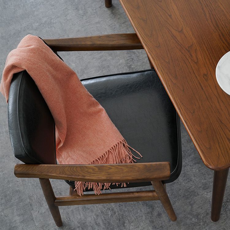 Scandinavian Style Wood Dining Chairs Home Open Back Dining Side Chair with Arm Clearhalo ' kitchen&dining_furn' 'Dining Chairs' 'Dining Tables & Seating' 'dining_chair' 'furn' 'furn_dining_chair' 'Furniture' 'furniture_dining_chair' 'Kitchen & Dining Furniture' 'kitchen' 1200x1200_e6fa70bb-c7b0-4867-8456-d4fd23fa1278