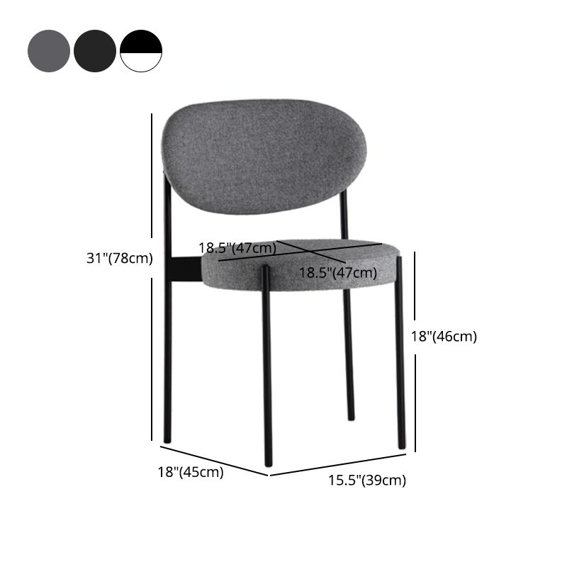 Minimalist Design Upholstered Dining Chairs Open Back Side Chair for Home Clearhalo 'Dining Chairs' 'Dining Tables & Seating' 'dining_chair' 'furn' 'furn_dining_chair' 'Furniture' 'furniture_dining_chair' 'Kitchen & Dining Furniture' 1200x1200_e6fa839e-66ff-4797-8807-419b0c7804f6