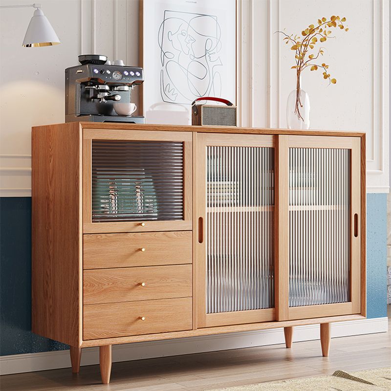 Sliding Door Sideboard Contemporary Side Board for Dining Room Clearhalo 'buffet_sideboard' 'Buffets & Sideboards' 'furn' 'furn_buffet_sideboard' 'Furniture' 'Kitchen & Dining Furniture' 1200x1200_e6fa917c-af4e-45e6-8103-b2e16b04e77f