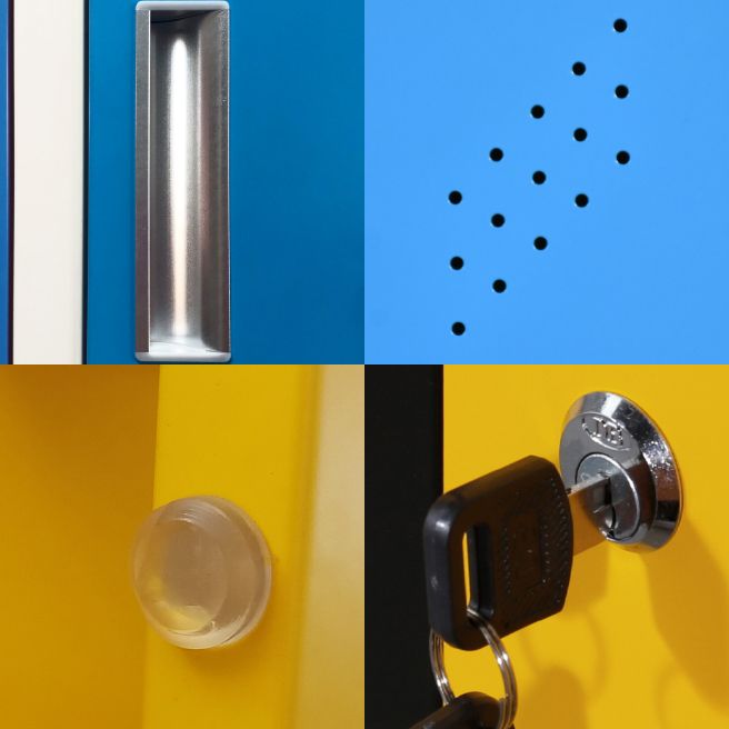 Metalen matte afwerking Kast Hedendaagse opbergkast met scharnierende deur