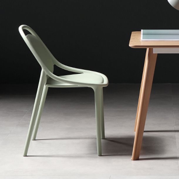 Modern Style Stackable Chairs Dining Armless Chairs with Plastic Legs for Kitchen Clearhalo ' kitchen&dining_furn' 'Dining Chairs' 'Dining Tables & Seating' 'dining_chair' 'furn' 'furn_dining_chair' 'Furniture' 'furniture_dining_chair' 'Kitchen & Dining Furniture' 'kitchen' 1200x1200_e6fc5a1d-ef5b-401b-8329-c37c9d736b2a
