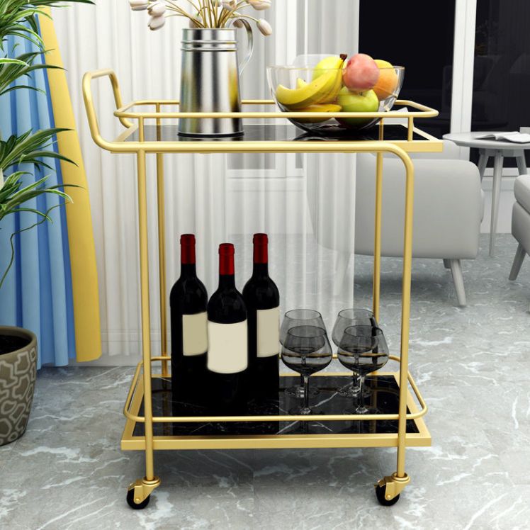 Modern 27.17"W Rolling Prep Table Metal Prep Table for Home Use