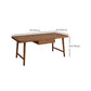 Modern Office Desk Solid Wood Rectangle Writing Desk met H-Base, 29,53 "Tall