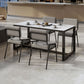 Modern Style White Dining Table Sintered Stone Table with Black Frame for Dining Room Clearhalo ' dining_table' 'Dining Tables & Seating' 'Dining Tables' 'furn' 'furn_dining_table' 'Furniture' 'furniture_dining_table' 'Kitchen & Dining Furniture' 'kitchen&dining_furn' 'kitchen' 'kitchen_dining_table' 1200x1200_e6fd96f7-450b-4f92-a232-ff44f2143f46