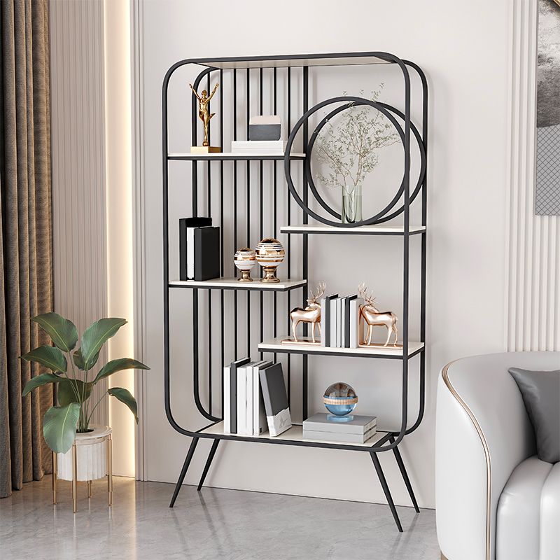 Metal Open Back Bookshelf Standard Shelves Included Bookcase for Study Room Clearhalo 'Bookcases' 'furn' 'furn_bookcases' 'Furniture' 'Office Furniture' 1200x1200_e6fdf3c1-1b9f-455b-9d43-1499bce787ba