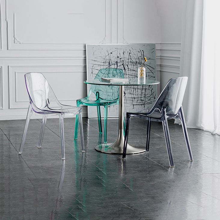 Indoor-Outdoor Plastic Side Chair Stacking Dining Accent Chair Clearhalo 'Dining Chairs' 'Dining Tables & Seating' 'dining_chair' 'furn' 'furn_dining_chair' 'Furniture' 'Kitchen & Dining Furniture' 1200x1200_e7005cb9-f2a5-4785-933c-285bd1696fbe