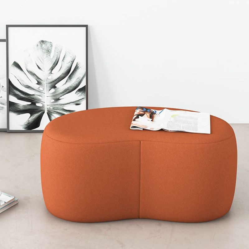 Modern Stain Resistant Standard Wedge Orange Leather Pouf for Home Decor Clearhalo 'furn' 'furn_ottomans_poufs' 'Furniture' 'Living Room Furniture' 'Ottomans & Poufs' 'ottomans_poufs' 1200x1200_e70192e6-44d3-4326-b5c7-56fa1546f1a0