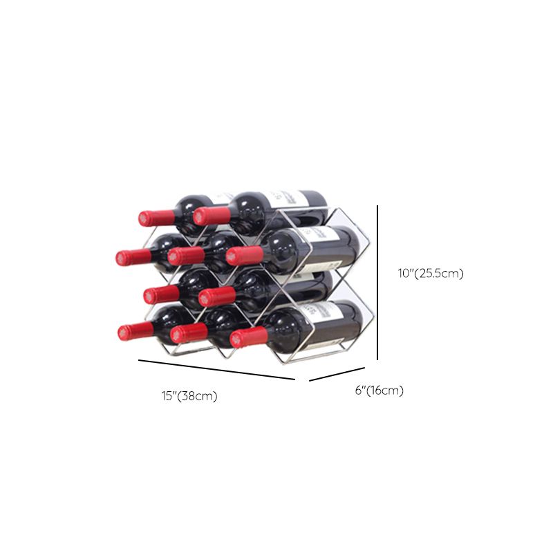 Moderne tafelblad Wijnfleshouder Metalen fles wijnrek met wijnopslag