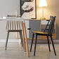 Modern Plastic Chair Slat Back Side Chair Wood in Matte Finish for Home