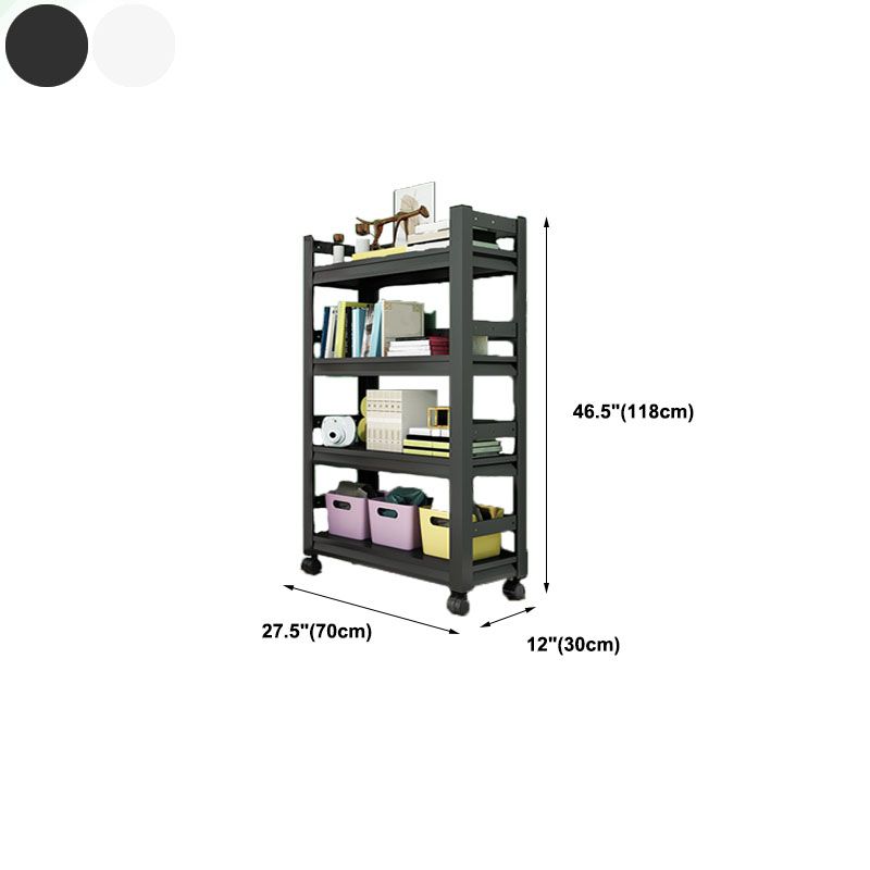 Open Bookshelf Modern Metal Home Study Living Room Removable Bookcase