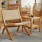 Solid Wood Chair Woven Back Lounge Accent Chair for Living Room Clearhalo 'Accent Chairs' 'accent_chairs' 'Chairs & Seating' 'furn' 'furn_accent_chairs' 'Furniture' 'Living Room Furniture' 1200x1200_e7071e04-802e-4fcf-a495-951354774bbb