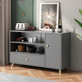 39 "l moderner Sideboard -Holzbuffet -Server mit offenem Speicher