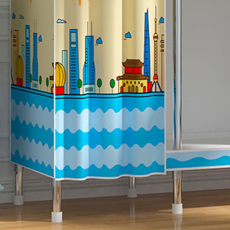 Asta di tessuto in acciaio del guardaroba in stile contemporaneo incluso l'armadio del guardaroba con porta