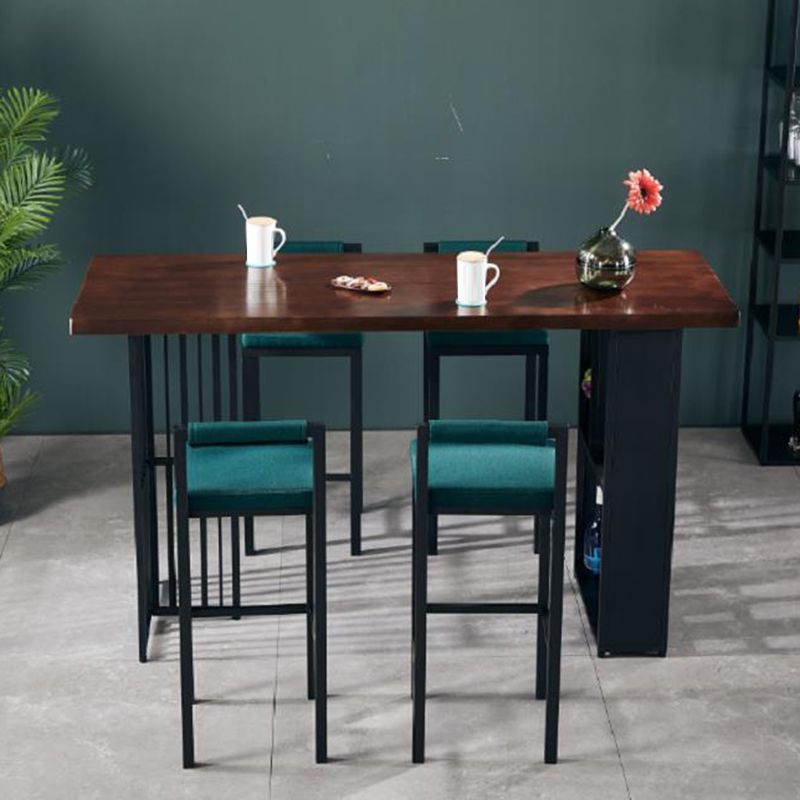 Bartafel in industriële stijl Massief houten rechthoekige bareettafel