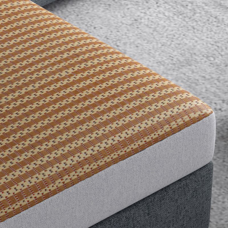 Canapé de bras carré moderne avec oreiller cousu en arrière pour l'appartement et le salon