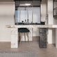 1/2/3/5 Pieces Glam Rectangle Sintered Stone Counter Table with High Stools