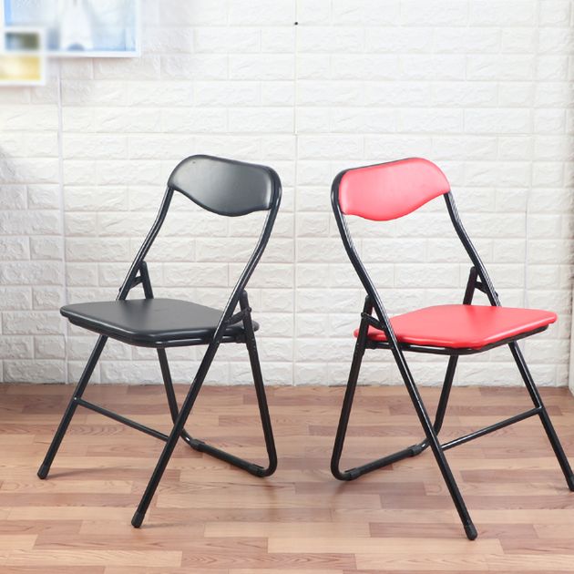 Modern Indoor-Outdoor Metal Home Side Chair Armless Folding Open Back Dining Side Chair Clearhalo ' kitchen&dining_furn' 'Dining Chairs' 'Dining Tables & Seating' 'dining_chair' 'furn' 'furn_dining_chair' 'Furniture' 'furniture_dining_chair' 'Kitchen & Dining Furniture' 'kitchen' 1200x1200_e70bf654-2be2-4dbe-9df2-981c196a6465