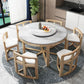 Faux Marble Dining Table Round Pedestal Dining Site Table for Home