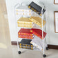 Contemporary Style Metal Geometric Bookcase Open Back Bookcase with Wheels Clearhalo 'Bookcases' 'furn' 'furn_bookcases' 'Furniture' 'furniture_bookcases' 'kitchen' 'kitchen_bookcases' 'Living Room Furniture' 'Office Furniture' 1200x1200_e70d5f3e-0510-41f7-b2cf-3710a161d62b
